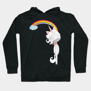 Unicorn hangs on the rainbow Hoodie